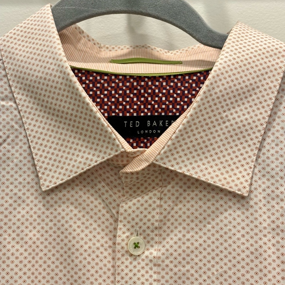Ted Baker London Men's Taupe Geometric Shirt
